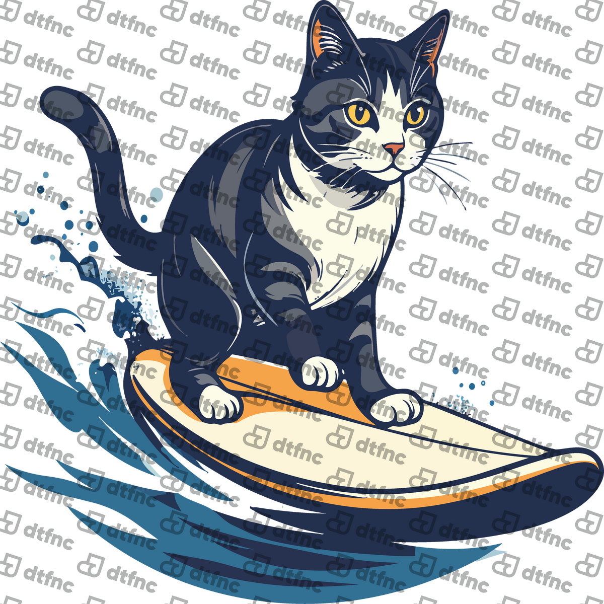Animals - Surfing Wave Rider Cat