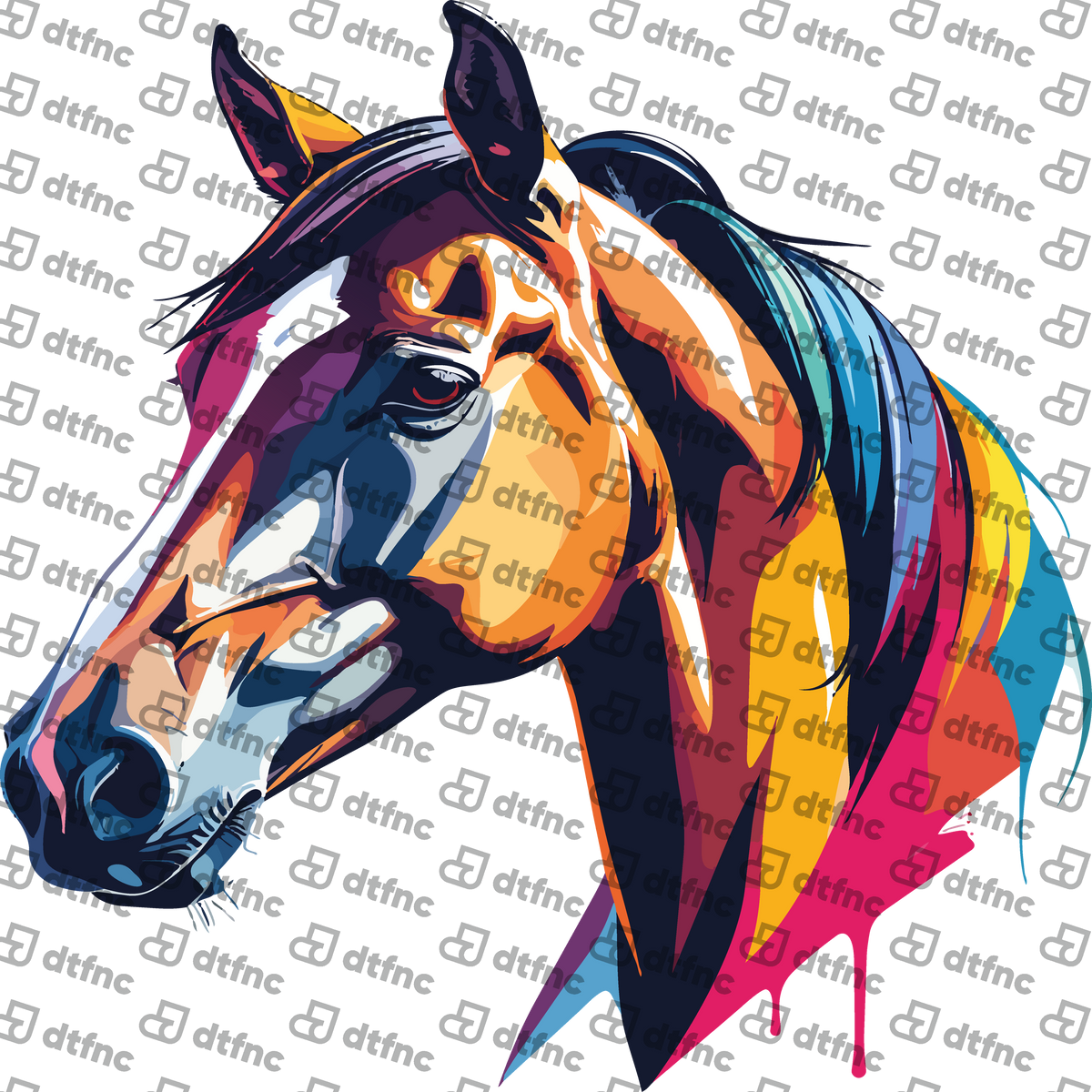 Animals - Vibrant Pop Art Horse Portrait