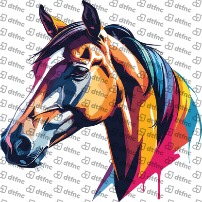 Animals - Vibrant Pop Art Horse Portrait