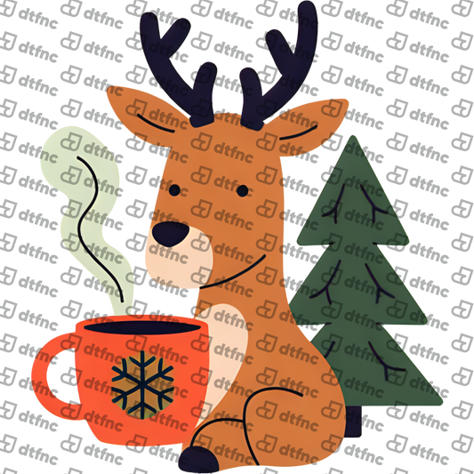 Christmas - Cozy Christmas Reindeer & Cocoa