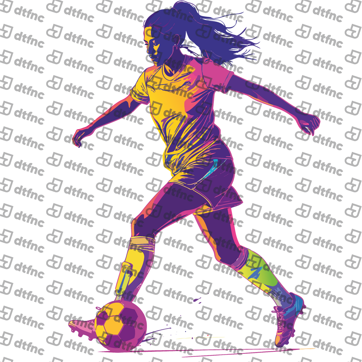 Soccer - Dynamic Female Footballer