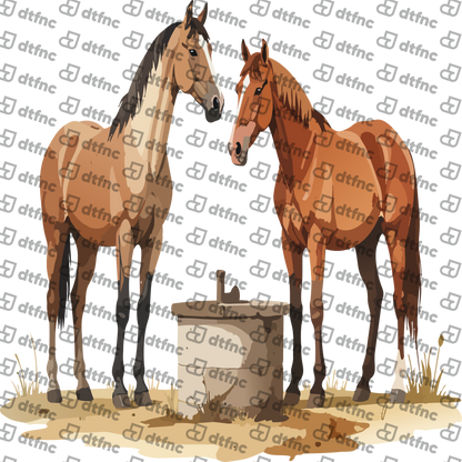 Animals - Rustic Watering Friends