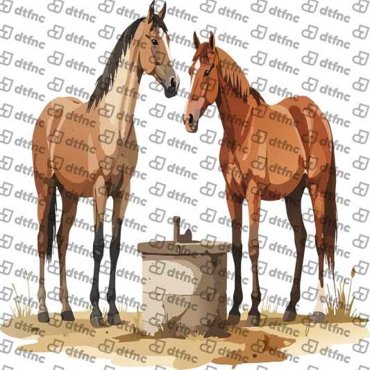 Animals - Rustic Watering Friends