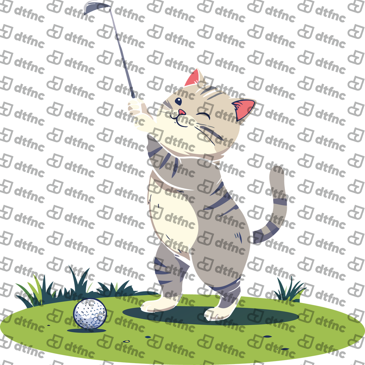 Animals - Happy Golf Kitty