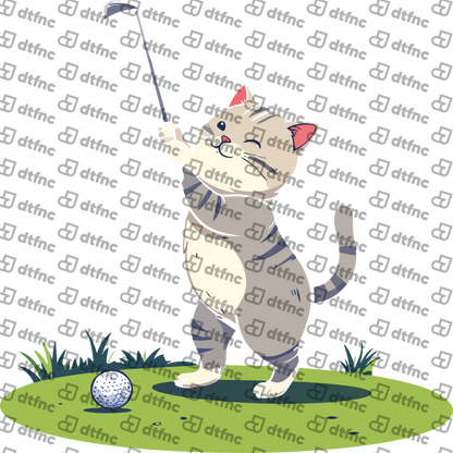 Animals - Happy Golf Kitty