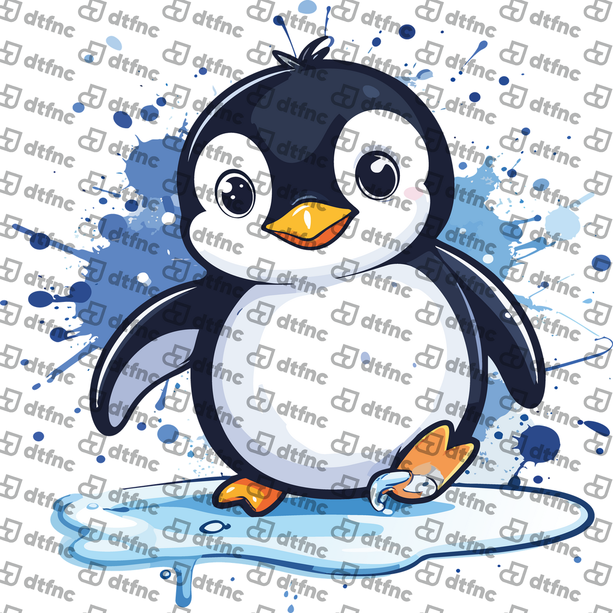 Animals - Playful Splash Baby Penguin
