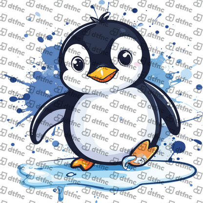 Animals - Playful Splash Baby Penguin