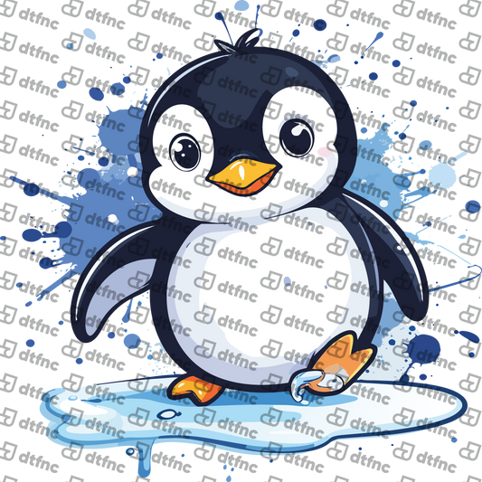 Animals - Playful Splash Baby Penguin