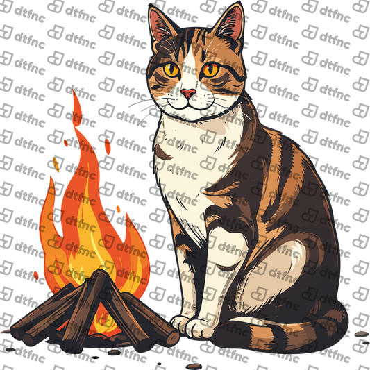 Animals - Cozy Campfire Cat