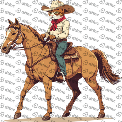 Animals - Cowboy Cat Trail Rider