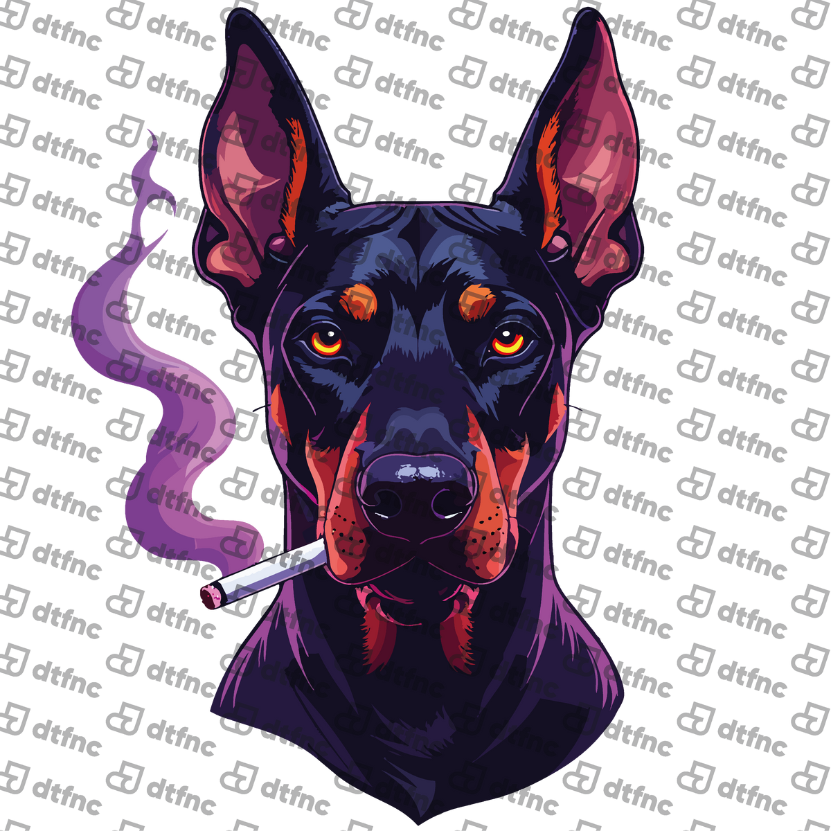 Animals - Midnight Neon Doberman
