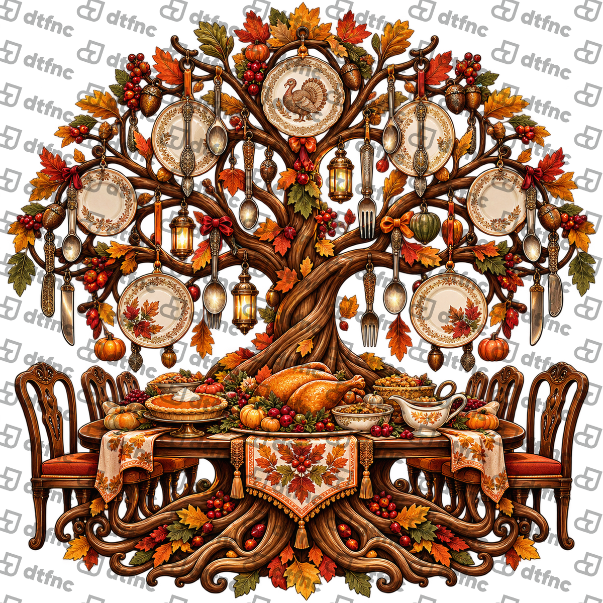 Thanksgiving - Enchanted Harvest Feast Tree