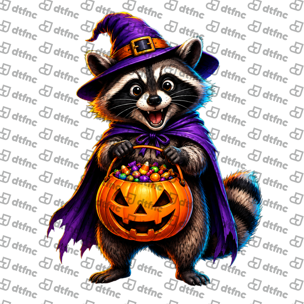 Halloween - Trick-or-Treat Raccoon Witch
