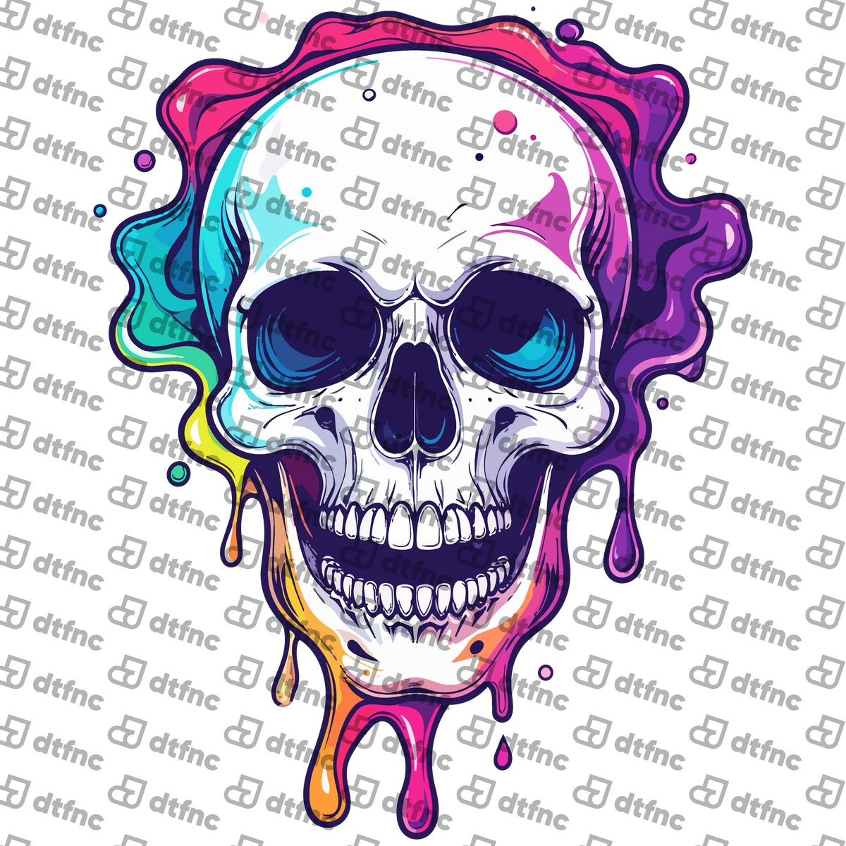 Warriors & Legends - Neon Drip Skull