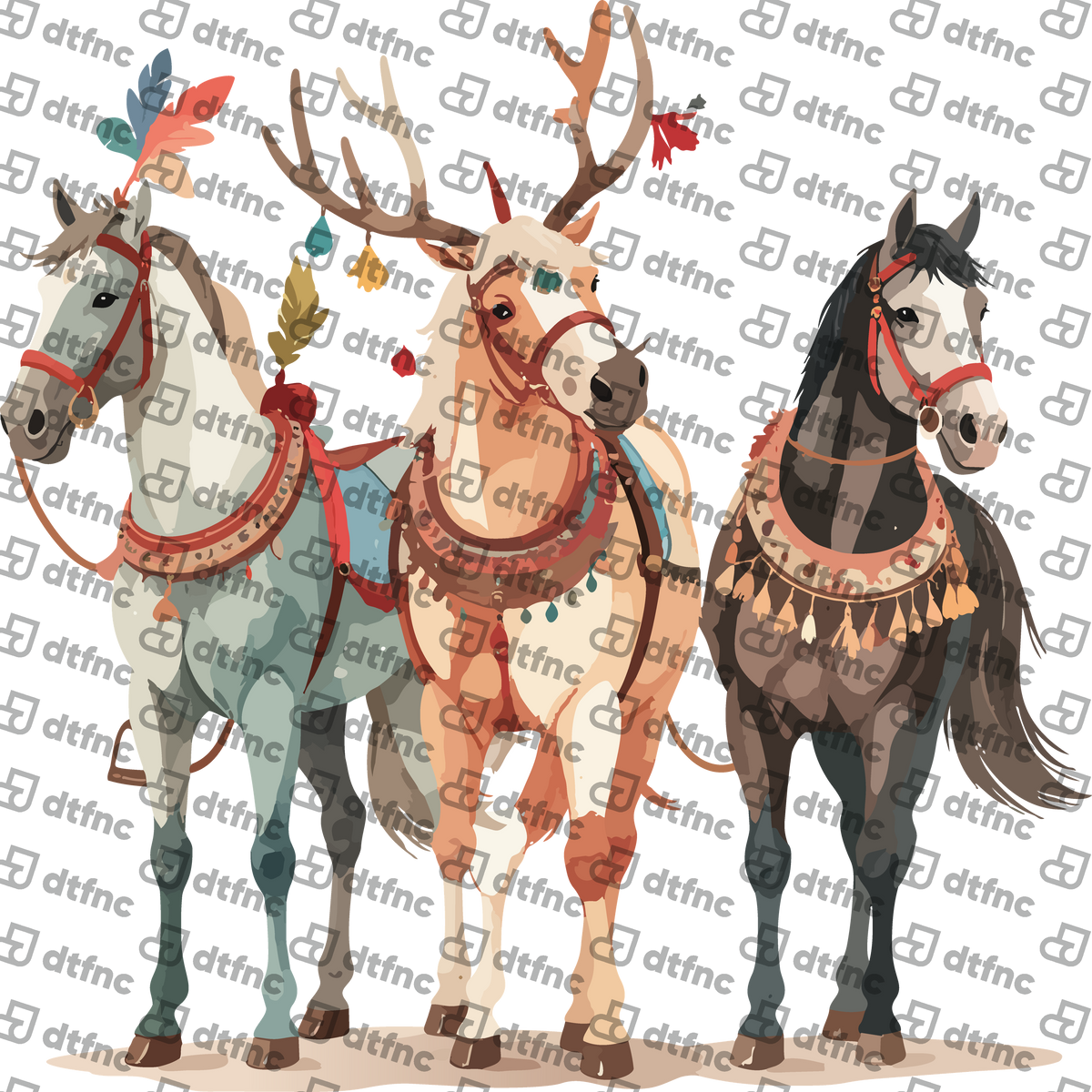Animals - Woodland Spirit Horse Trio