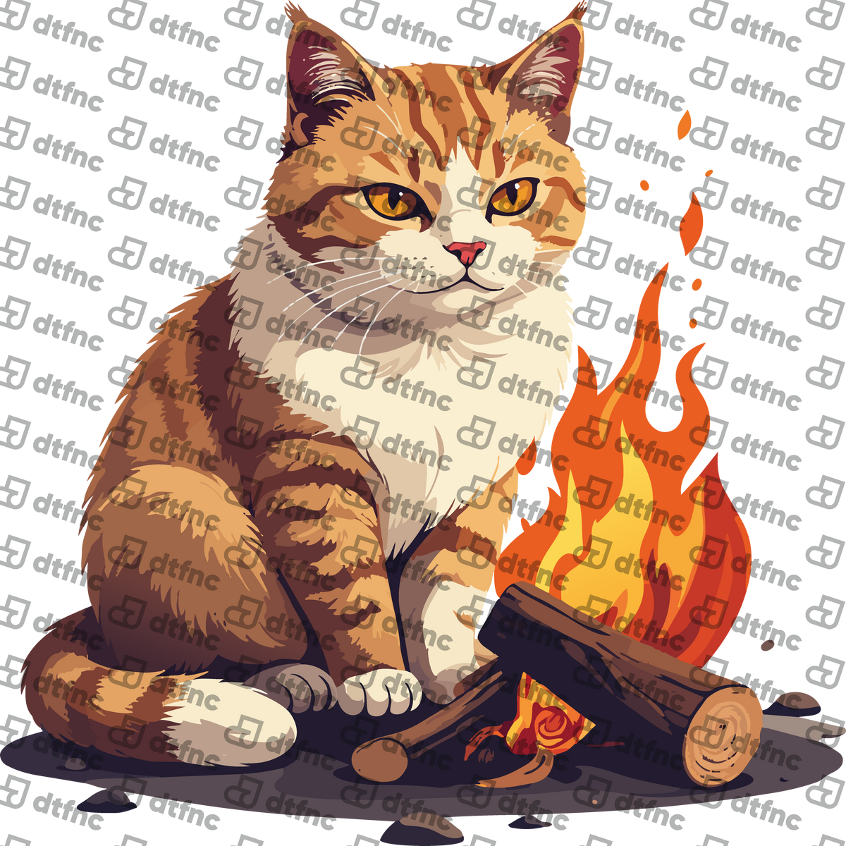Animals - Fireside Tabby Cat