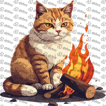 Animals - Fireside Tabby Cat