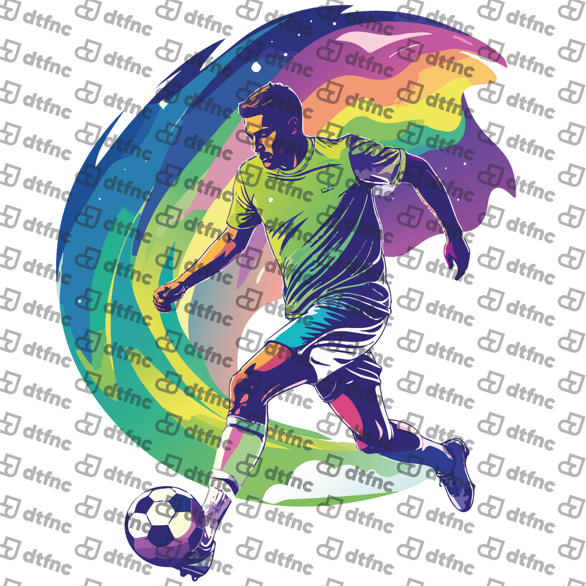 Soccer - Neon Abstract Footballer