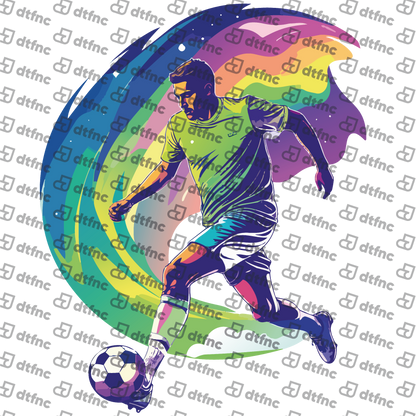Soccer - Neon Abstract Footballer