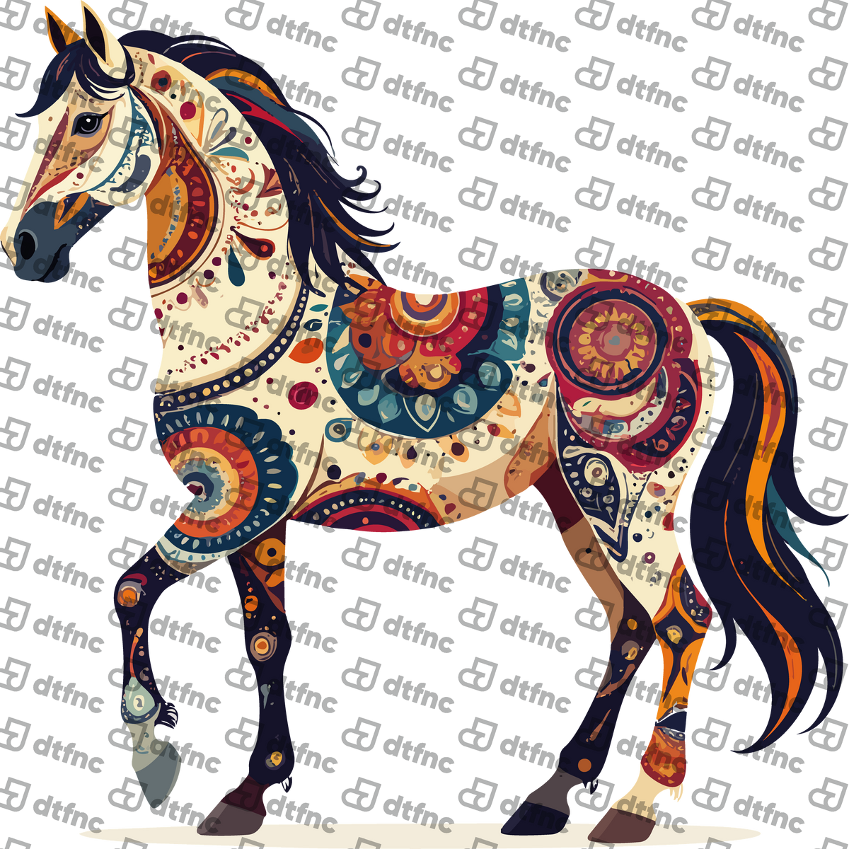Animals - Bohemian Mosaic Horse