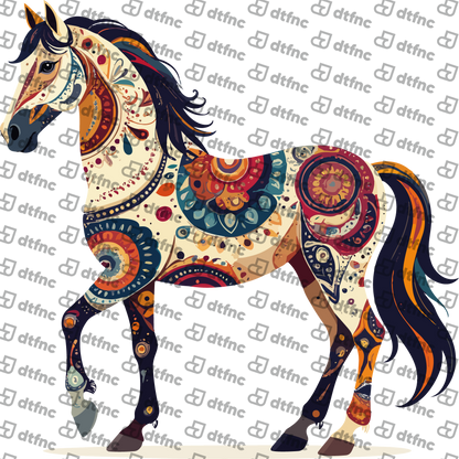 Animals - Bohemian Mosaic Horse