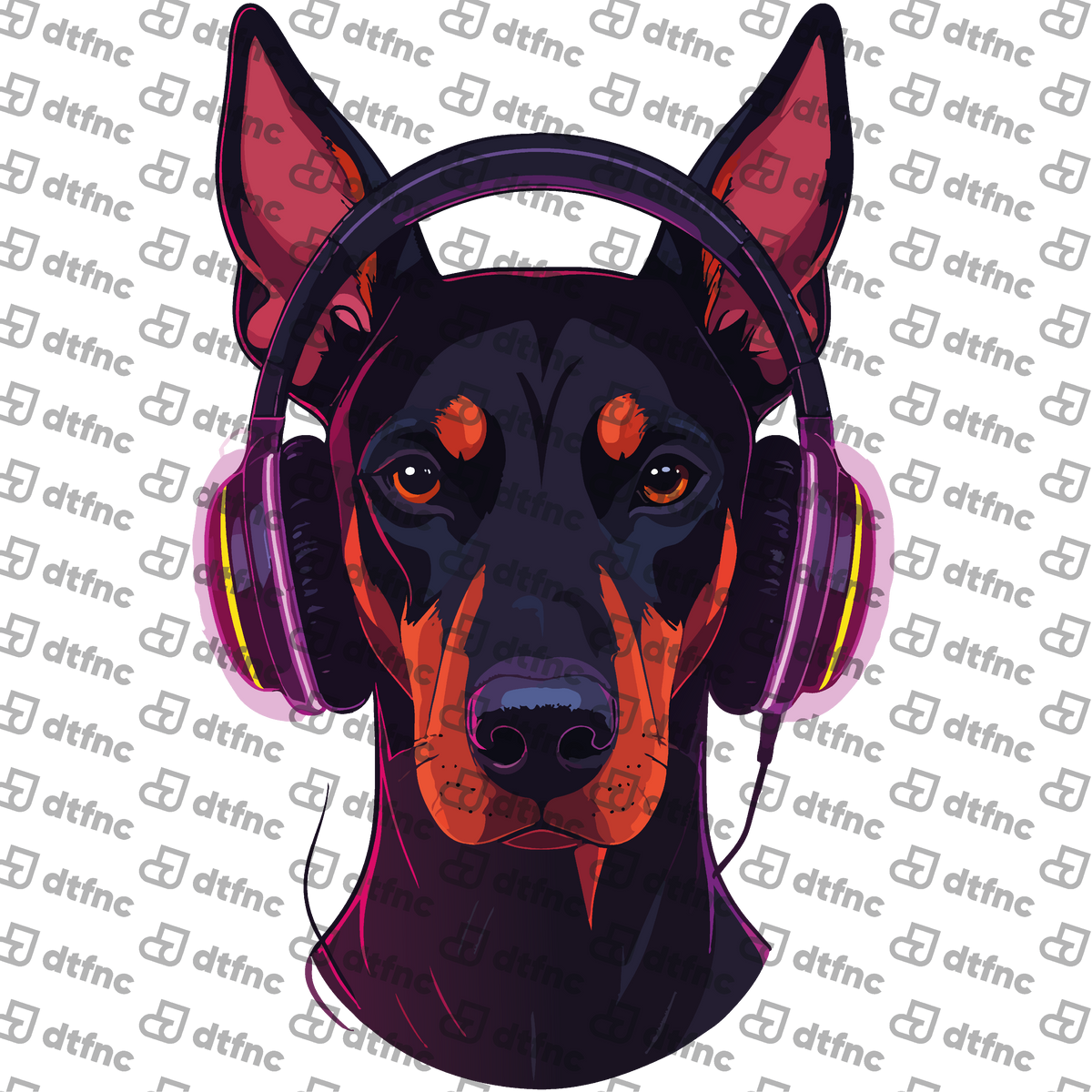 Animals - Neon DJ Doberman