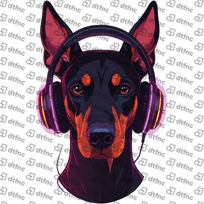 Animals - Neon DJ Doberman
