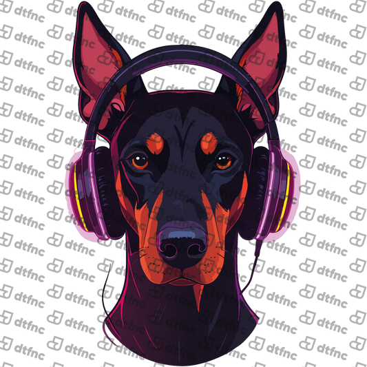 Animals - Neon DJ Doberman