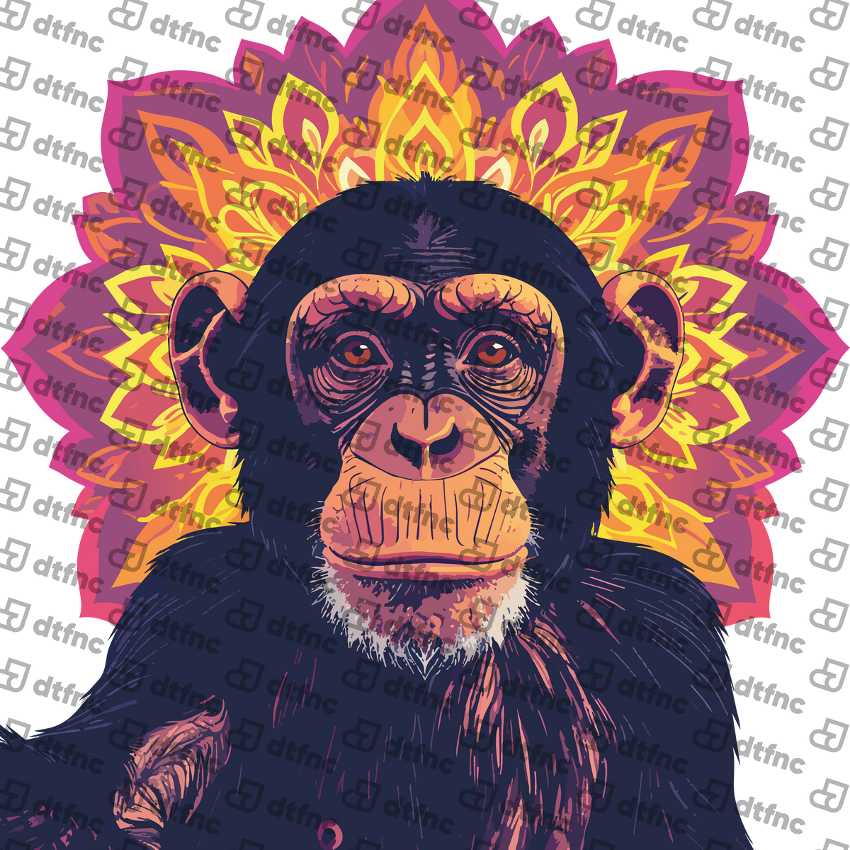 Animals - Psychedelic Mandala Chimpanzee