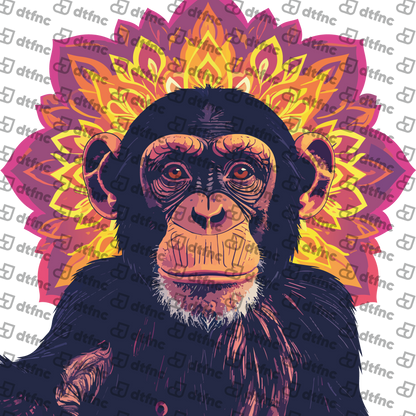 Animals - Psychedelic Mandala Chimpanzee
