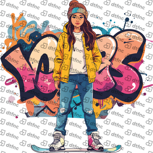 Winter Olympics - Urban Snowboard Graffiti Queen
