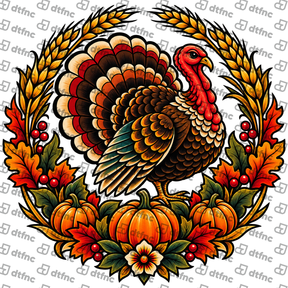 Thanksgiving - Autumn Harvest Turkey Crest