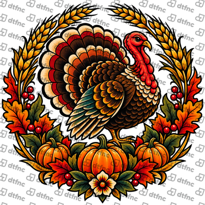 Thanksgiving - Autumn Harvest Turkey Crest