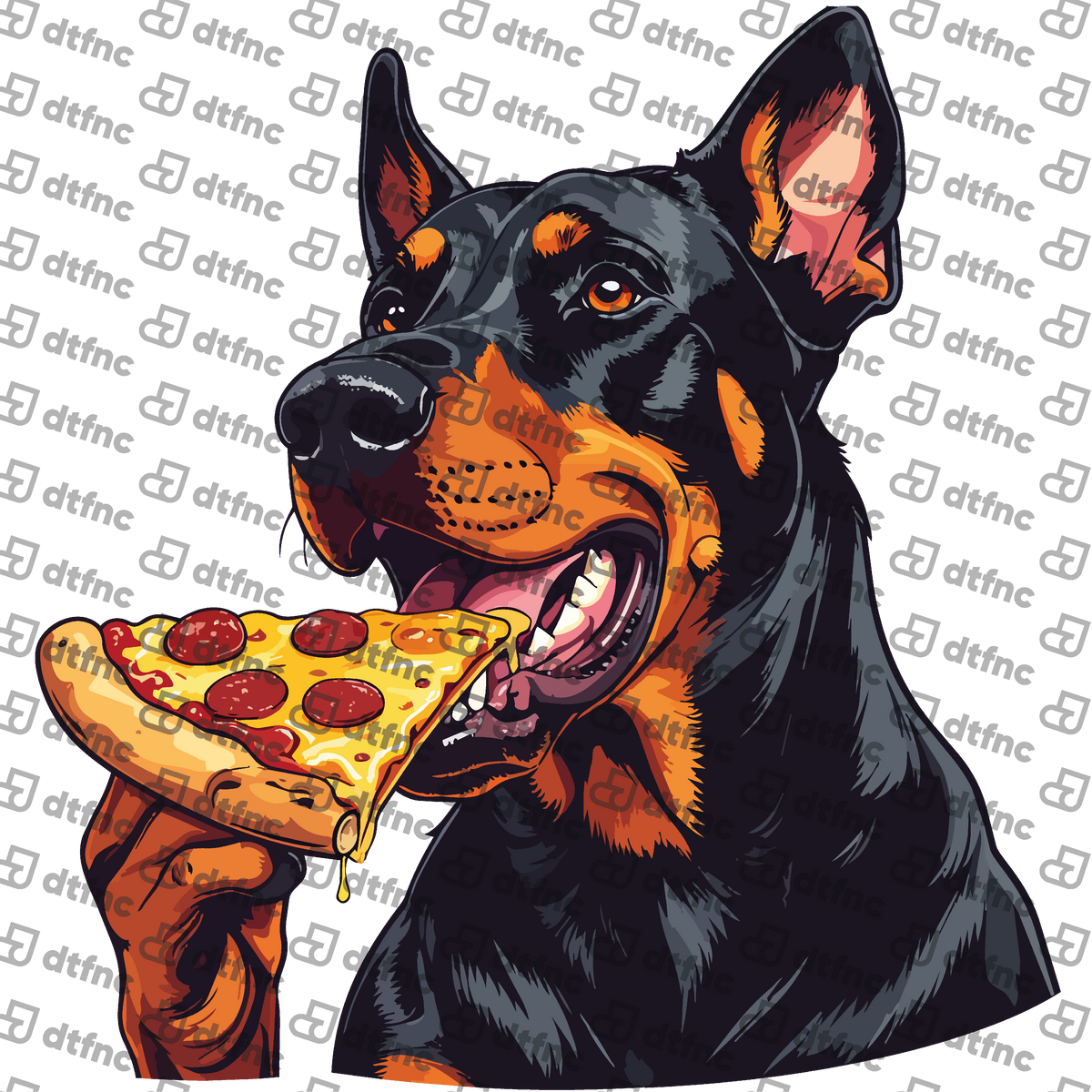 Animals - Pizza Loving Doberman