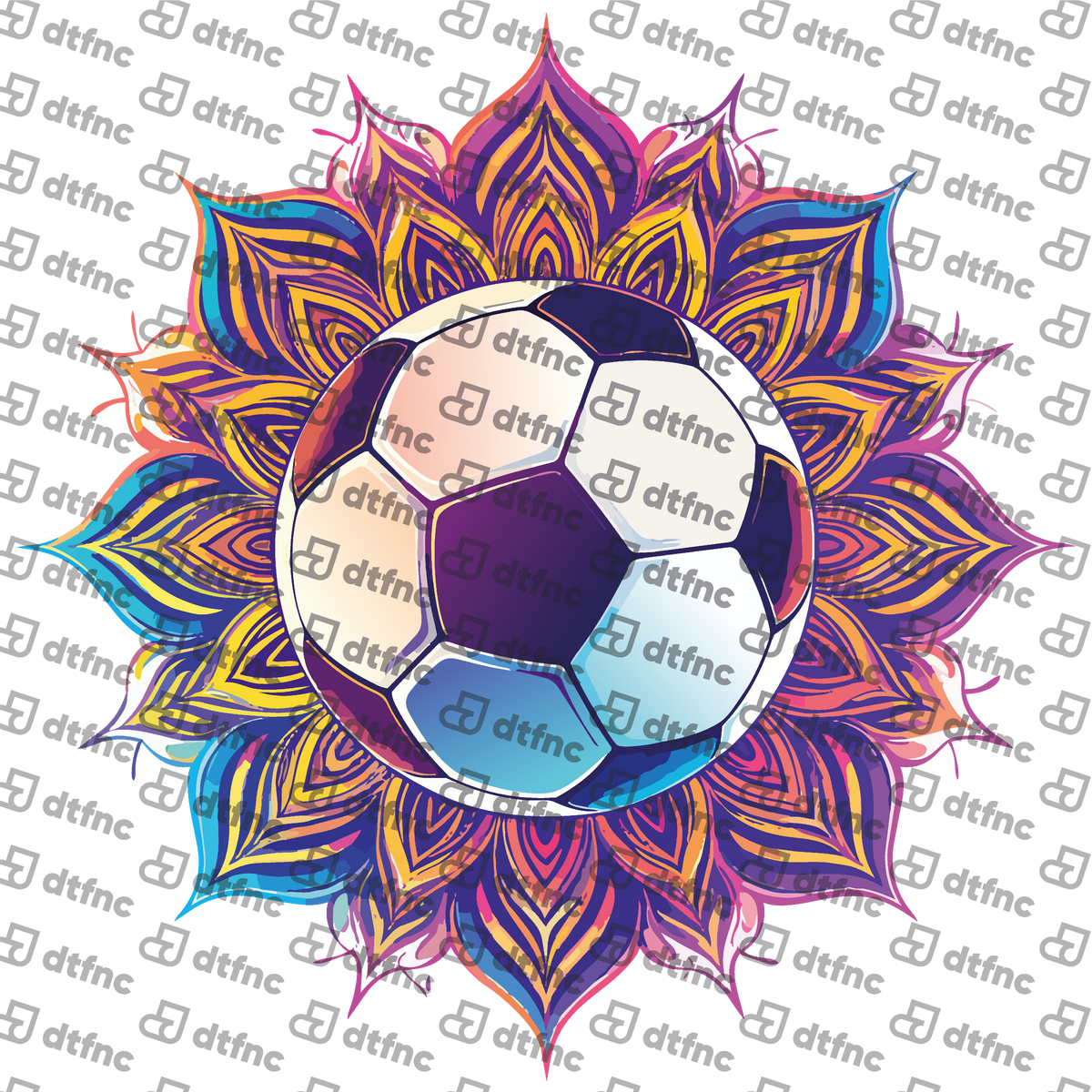 Soccer - Vibrant Soccer Mandala