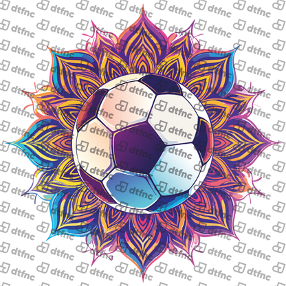 Soccer - Vibrant Soccer Mandala