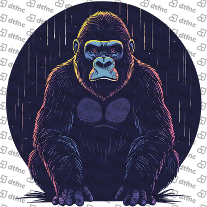 Animals - Synthwave Rain Gorilla