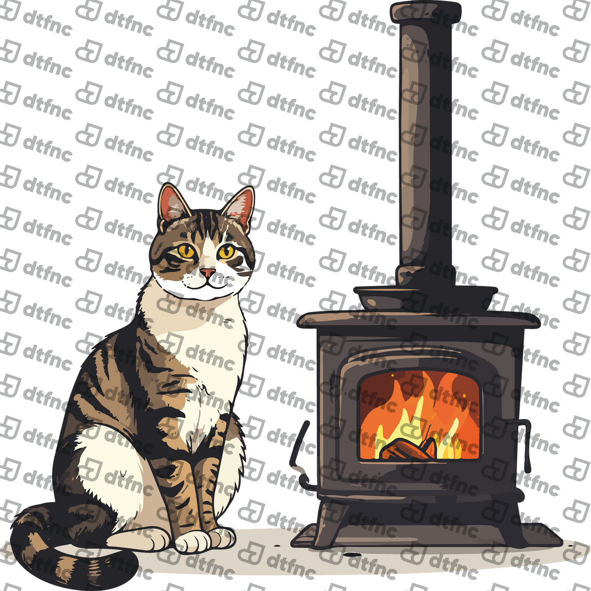 Animals - Fireside Cozy Cat
