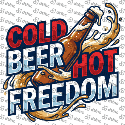 4th of July - Cold Beer Hot Freedom
