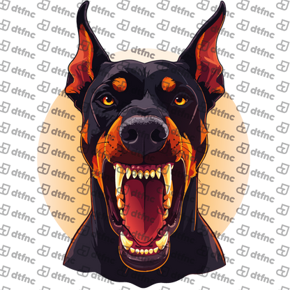 Animals - Fierce Barking Doberman