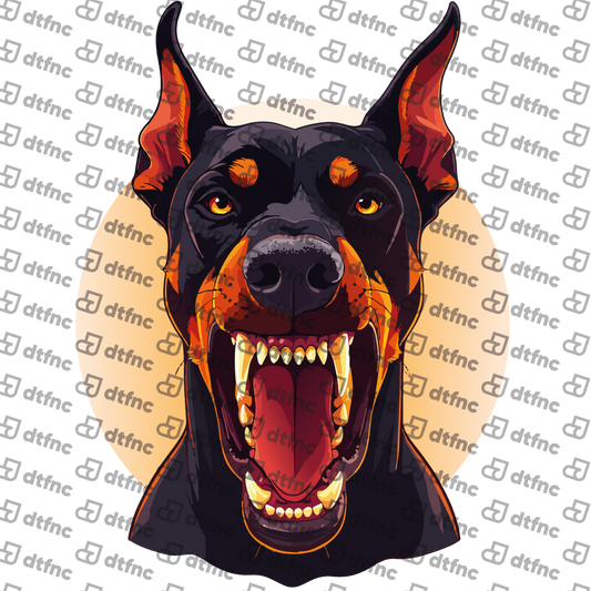 Animals - Fierce Barking Doberman
