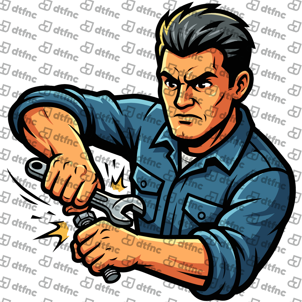 Occupation - Tough Mechanic At Work