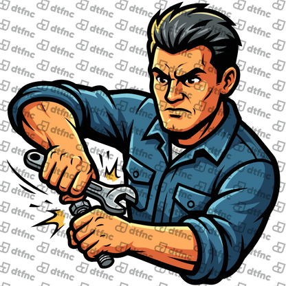 Occupation - Tough Mechanic At Work