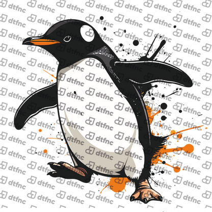 Animals - Splatter Art Gentoo Penguin