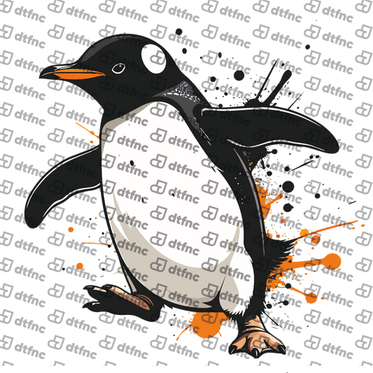 Animals - Splatter Art Gentoo Penguin