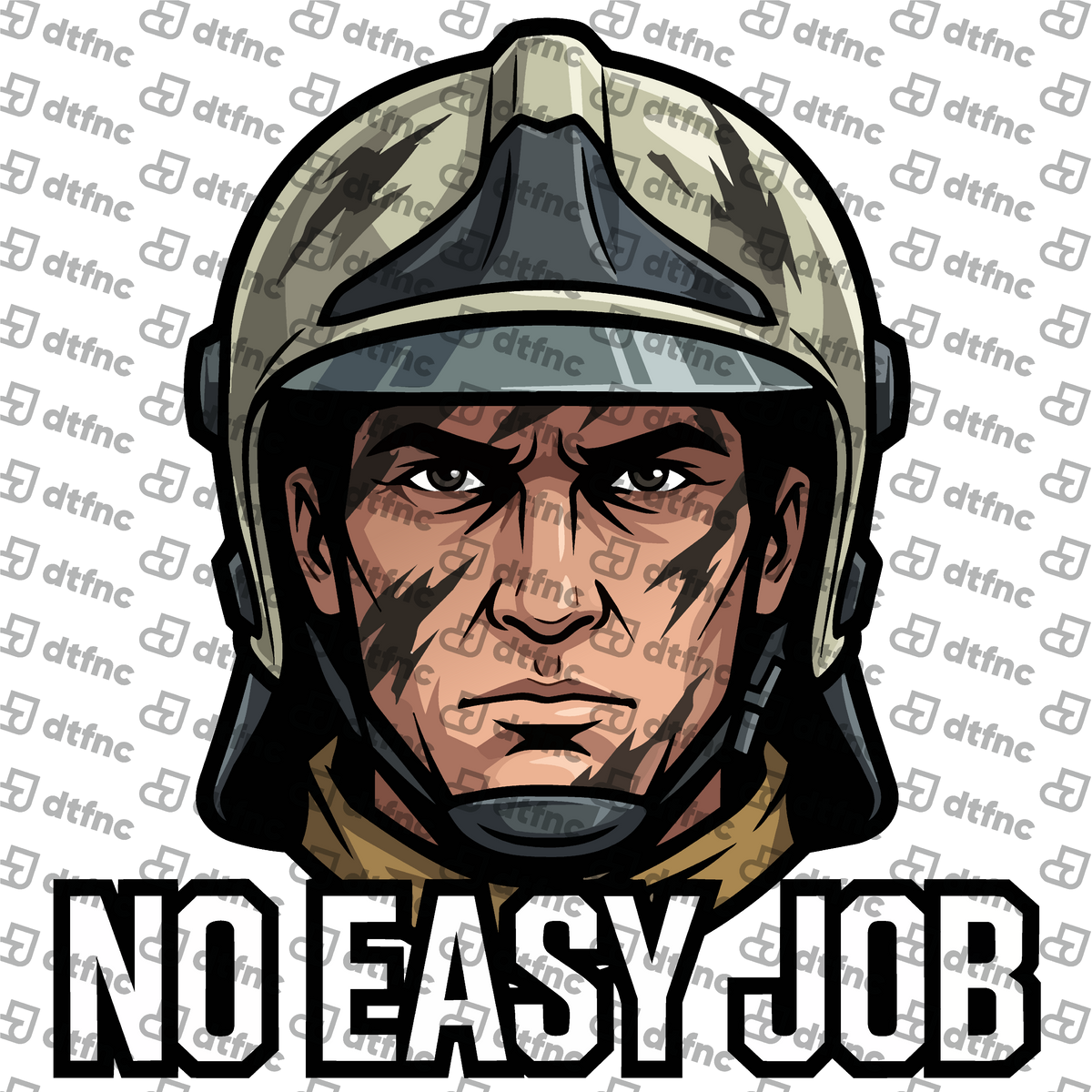 Occupation - "No Easy Job" Firefighter Portrait