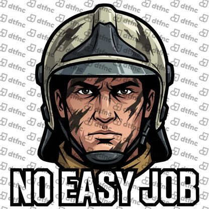 Occupation - "No Easy Job" Firefighter Portrait