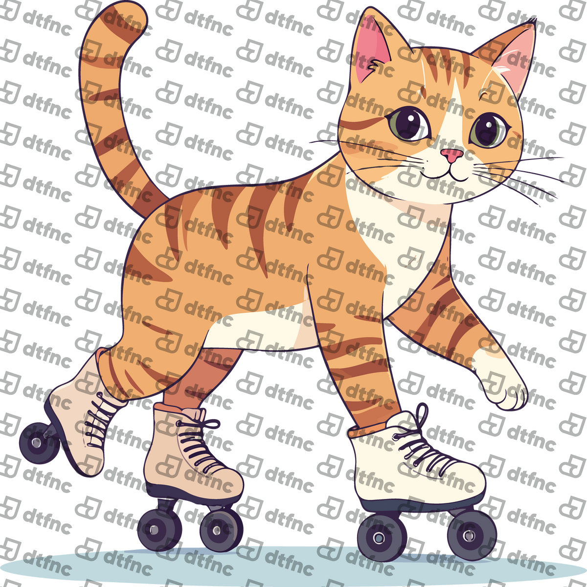 Animals - Roller Skating Tabby Cat