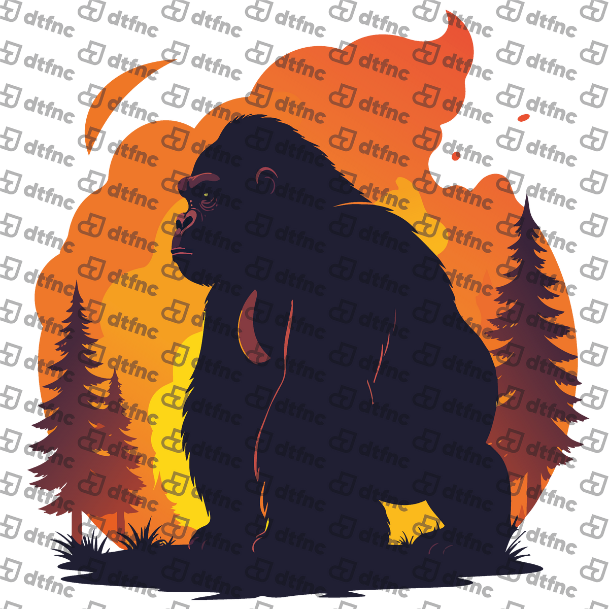 Animals - Fiery Sunset Gorilla
