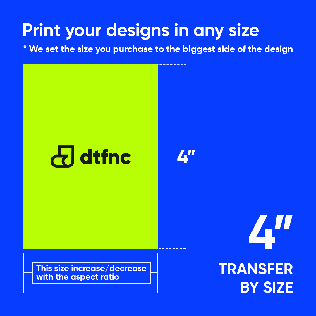 DTF transfer design size 4".